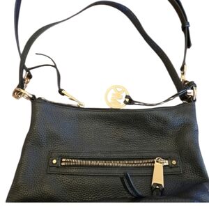Michael Kors Black Pebbled Leather Crossbody Bag